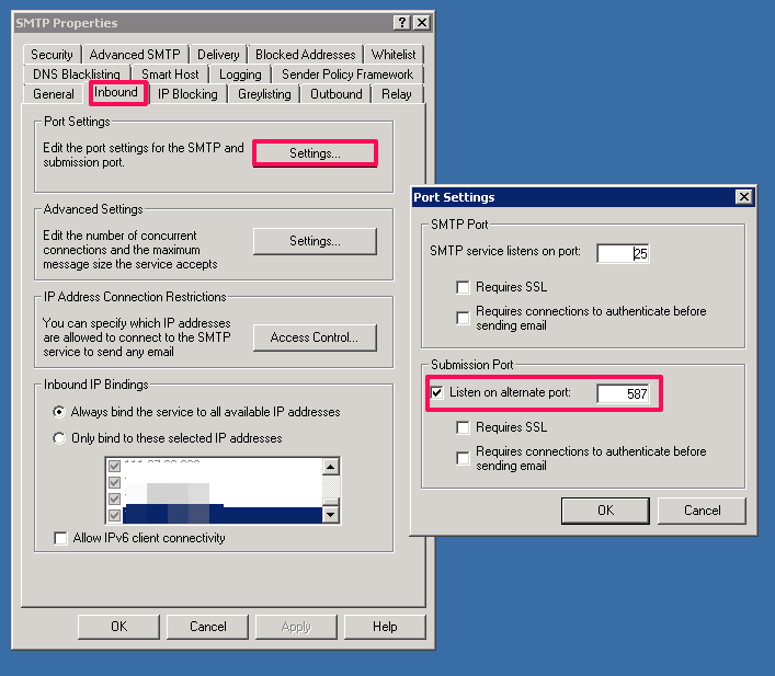 Enabling Alternate SMTP Port in MailEnable - Web24