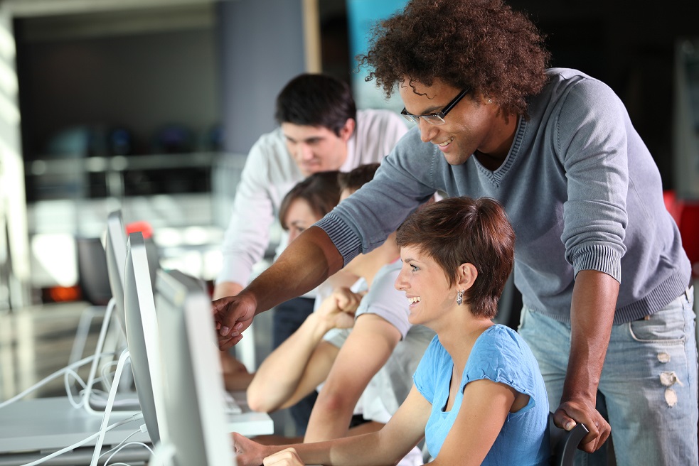 Group of student in business training