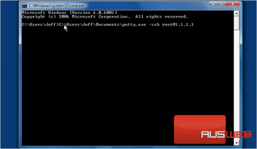 How to start a ssh session from the command line web24